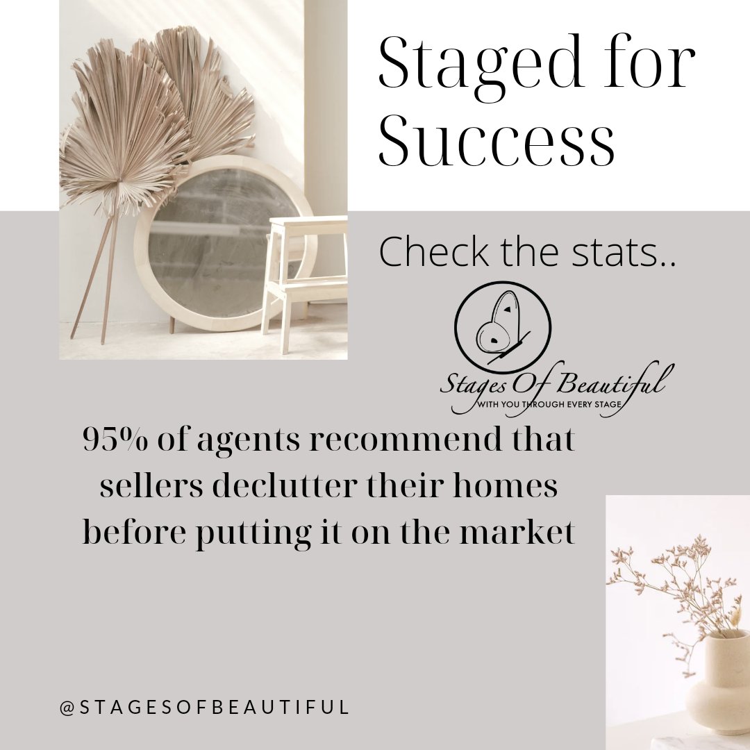 StagesofBeauti1's tweet image. #CheckTheStats

The word of the year for us is #Declutter. It can make a room feel larger. It can also help potential buyers visualize themselves in the space, increasing the chances of an offer being made. Just to name a couple. That is #StepOne #StagingTips