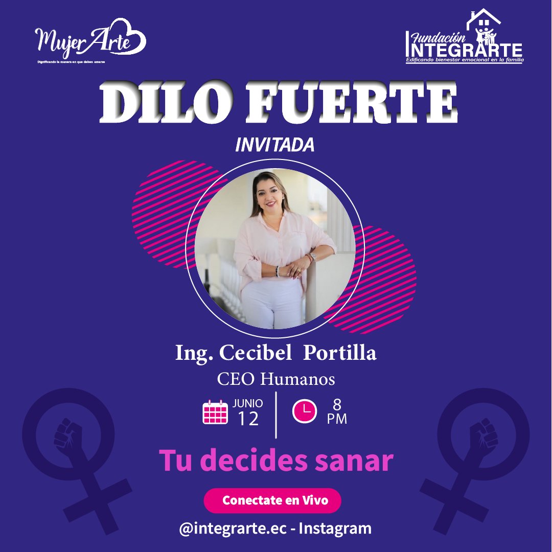 Desi1882's tweet photo. La Fundación Integrarte te invita a que seas parte de este espacio gratuito, a ti Mujerarte que necesitas contención emocional y empoderamiento frente a las realidades del diario vivir.

Conéctate, y consúltanos en vivo.
#mujerarte #fundacion #integrarte #conversatorio #envivo https://t.co/F3Ew2AevJM