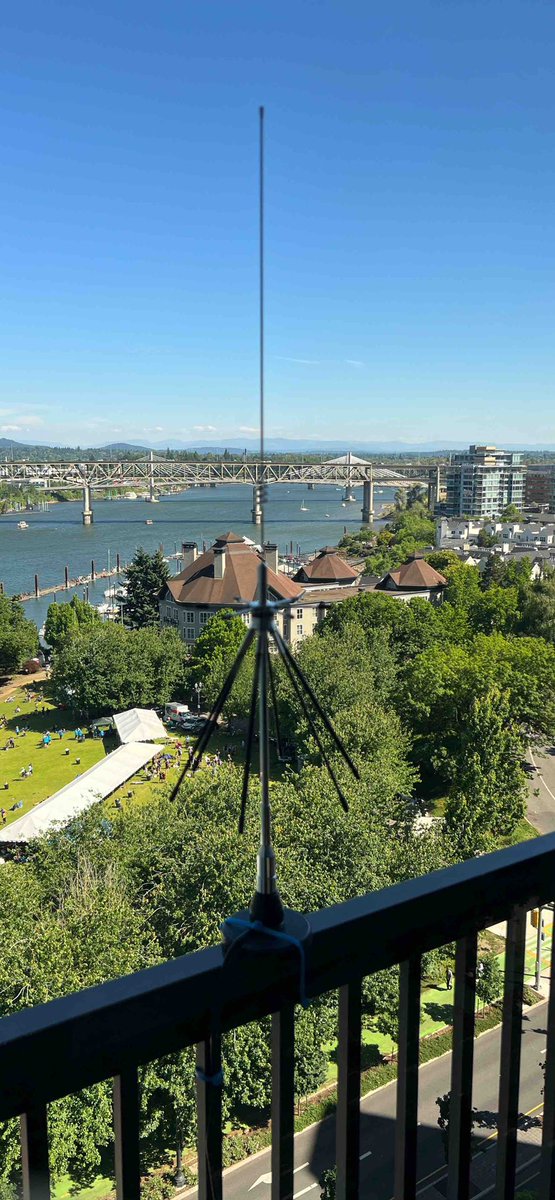 Doing some observation from a high vantage point overlooking the Willamette River through downtown Portland. Last day of the Rose Festival  hope to catch some activity from the departing Fleet Week vessels.