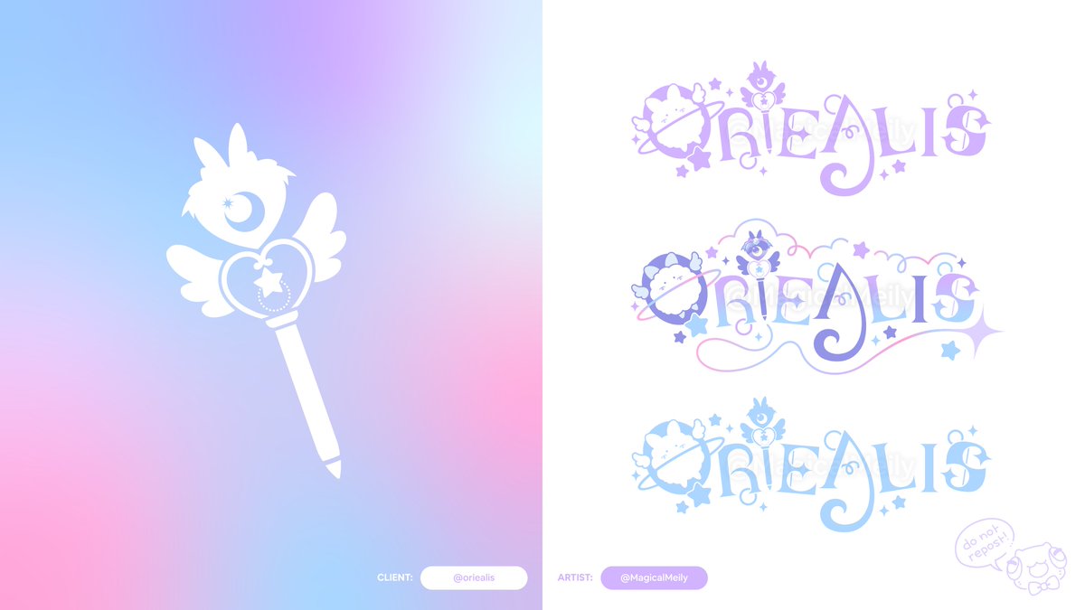 MagicalMeily's tweet photo. ☁️ A magical & dreamy logo design for @oriealis
I'm so happy with how this one turned out, thank you so much to Ori for trusting me with your logo! ⋆ ALT text in images.
#VTuberAssets ⋆ #MeilyDesign https://t.co/4mpKrhAIhc