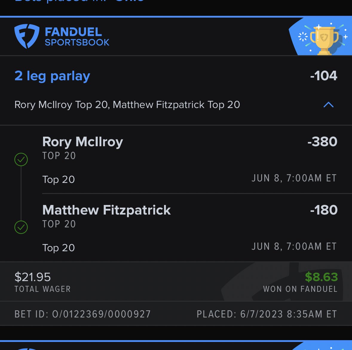 CalebIsAverage's tweet photo. @FDSportsbook can you explain how I win this parlay and don’t even get back the amount I wagered? I’m a bit confused https://t.co/TuWVQvSRUe
