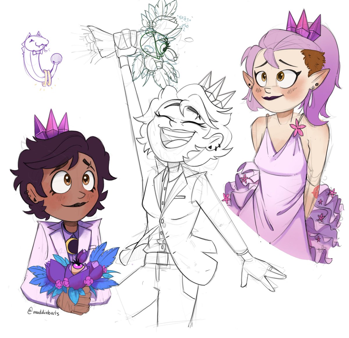 Some doodles inspired by this awesome image :3 #lumity #TheOwlHouse #pride