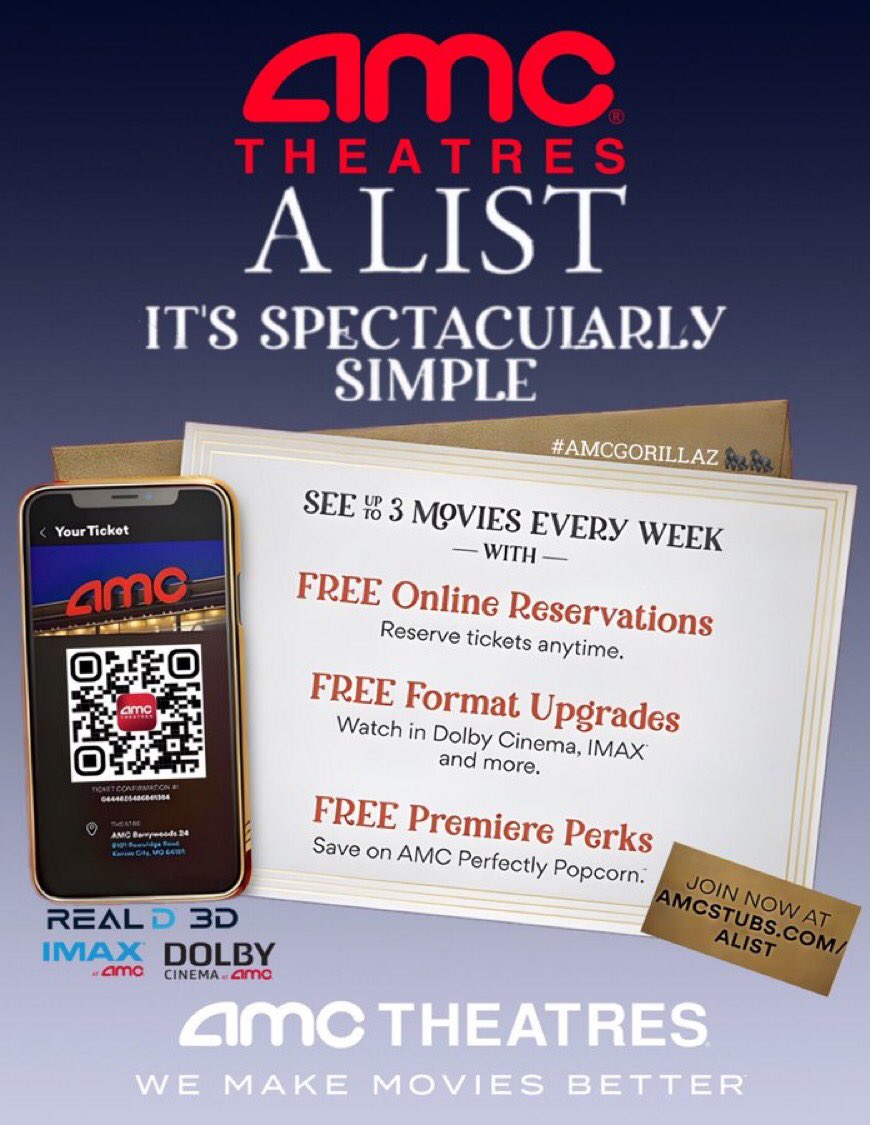 📣🚨ANNOUNCEMENT🚨📣

APEs asked to have a
PRINTABLE Poster to promote
#AMC Stubs A-List

There are NOW 6
8.5”x11” Posters, 3 color, 3 greyscale, in a community titled

“PRINTABLE AMCGORILLAZ”
in the main #AMCGORILLAZ🦍🦍 Community

Access it at <a href="/AMCGORILLAZ/">#AMCGORILLAZ🦍🦍</a> pinned tweet

RETWEET