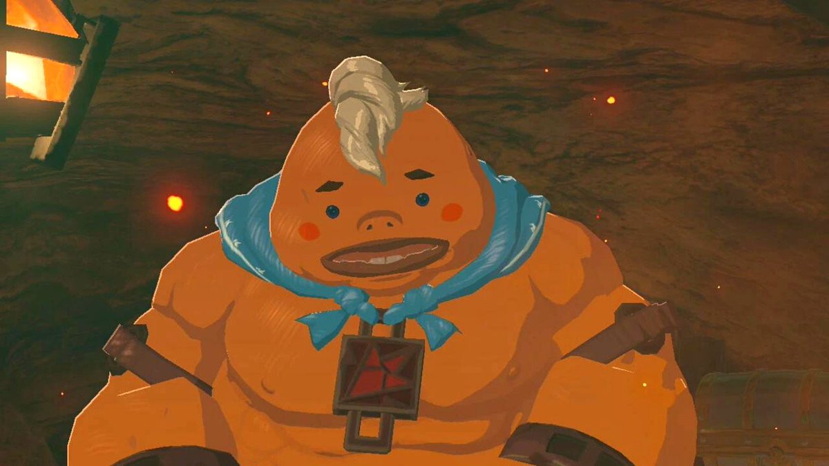 ZeldaAnecdotes's tweet photo. Dans Zelda Breath of the Wild Yunobo était le représentant de peuple que j'appréciais le moins. 
Rien contre lui mais il tenait mal la comparaison avec Sidon, Riju &amp; Teba.

Bah c'est toujours le cas dans TOTK, désolé mon reuf. https://t.co/QT4uKu6Qh1