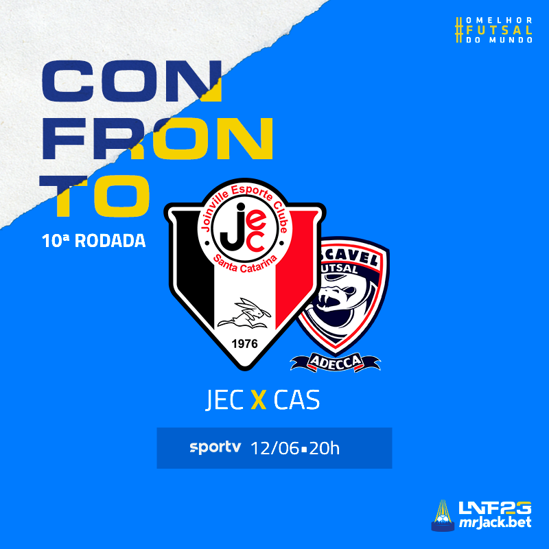lnfontime's tweet photo. #JECxCAS | Transmissão: Sportv
#LNFmrJackbet2023 #omelhorfutsaldomundo https://t.co/JSUq3WRdov