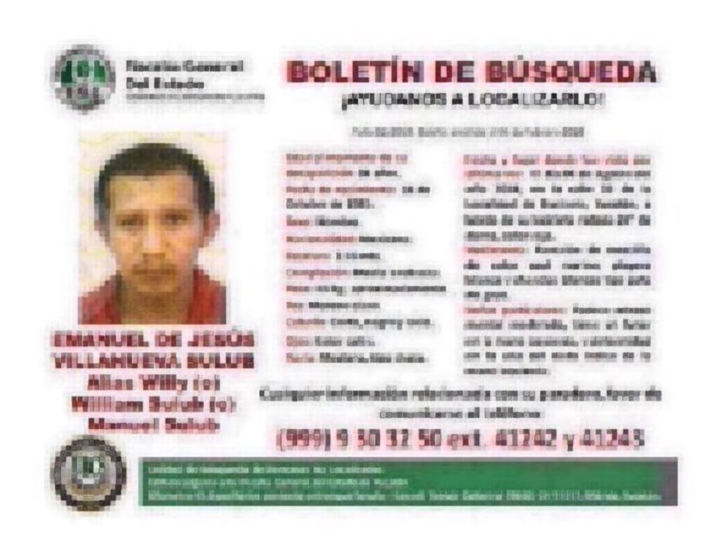 Vía <a href="/fgeyucatan/">FGE Yucatán</a> EMANUEL DE JESÚS VILLANUEVA SULUB de 36 años #Buctzotz #Yucatán