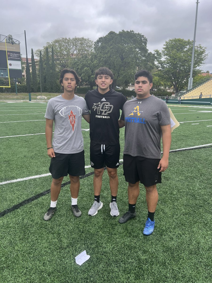 KylerPeters2025's tweet photo. Thank you @calpolyfootball and @Coach_Casey_P for a great specialist camp today. Finished top 2 in field goal with a 53yd. @NextLevelKick1 @CoachRMeras @jc_kicks17 @noahserna3 #TeamSailer https://t.co/HfEIUVwYJB