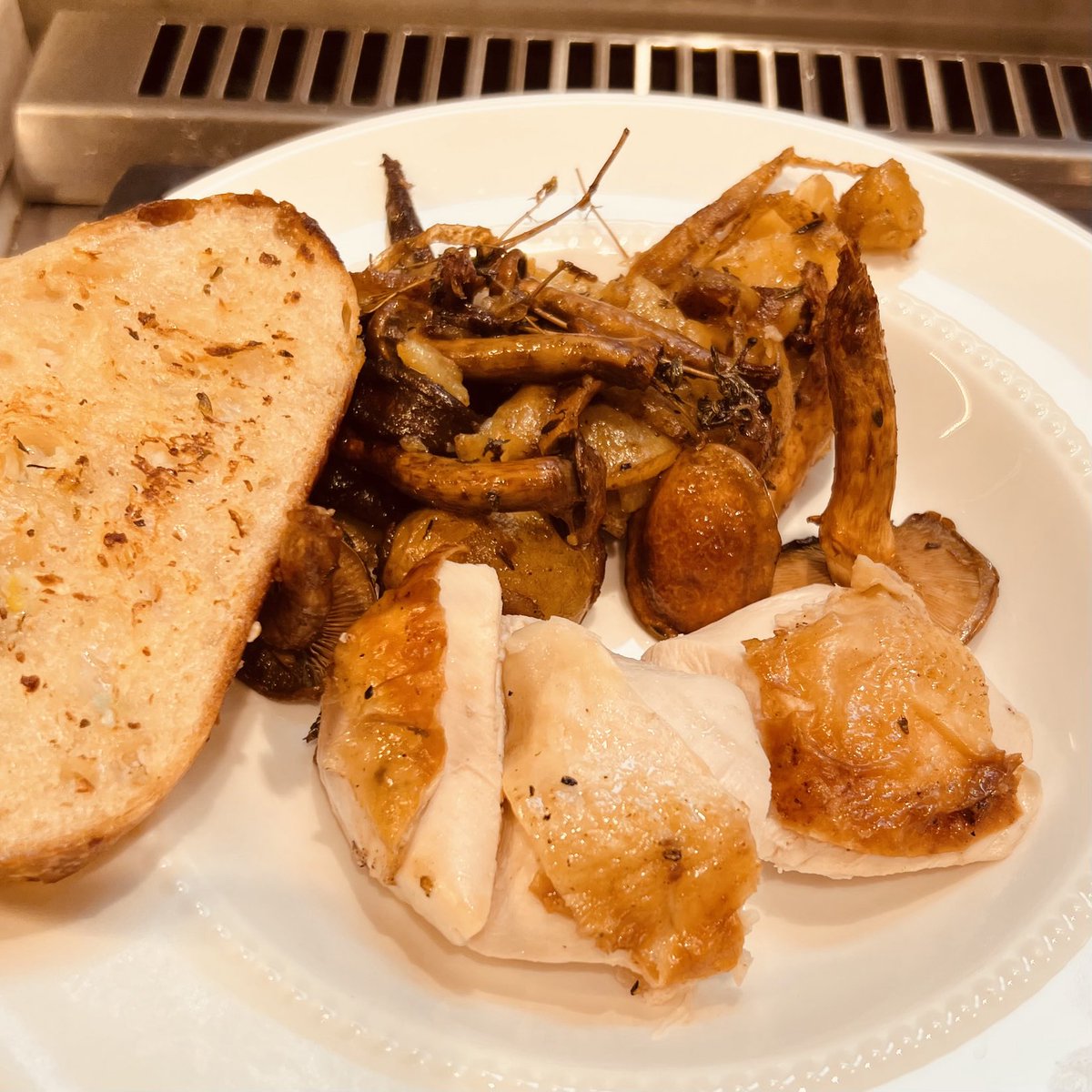 Semil on Twitter "Family meal night, cast iron whole chicken w