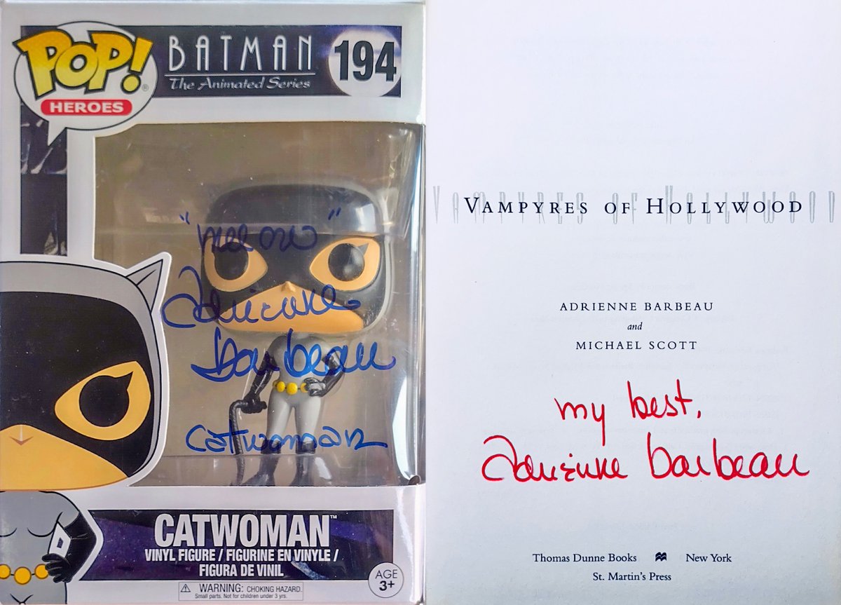 Happy Birthday to the purr-fect Adrienne Barbeau! 🎂❤️
#BatmanTheAnimatedSeries #Catwoman #FunkoPOP & #VampyresofHollywood book, both signed by Barbeau and from our collection.
#adriennebarbeau #thefog #creepshow #swampthing #carnivale #maude #murdershewrote #ajandthequeen #BOTD