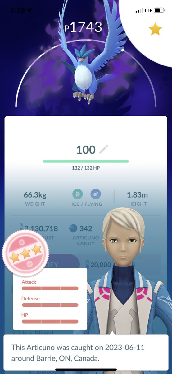 JamesSchoutsen's tweet image. Did one Shadow Articuno raid and pulled a Hundo talk about horseshoes. 
@PokemonGoApp #hundo #shadowraid