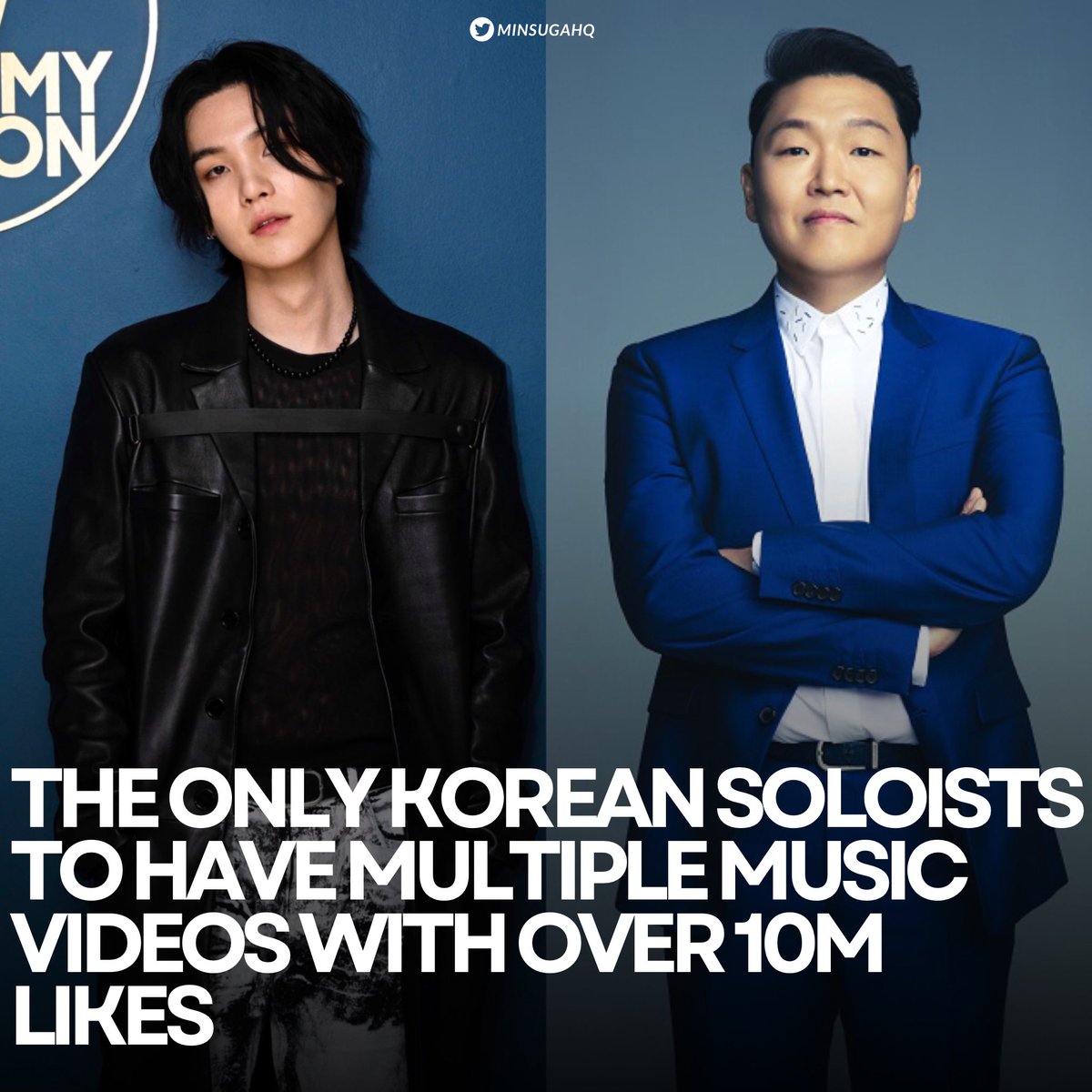 btsuniversebr's tweet photo. 📈 INFO | O MV de "That That" do PSY com o Yoongi (#SUGA) ultrapassou 10 MILHÕES de curtidas no YouTube!! 🎉🎉
Eles são agora os únicos solistas coreanos na HISTÓRIA a ter mais de um MV alcançando esse número.
(+)
©MINSUGAHQ | @BTS_twt
#SUGAxPSY #ThatThatftSUGA https://t.co/MKGR7yx2Di