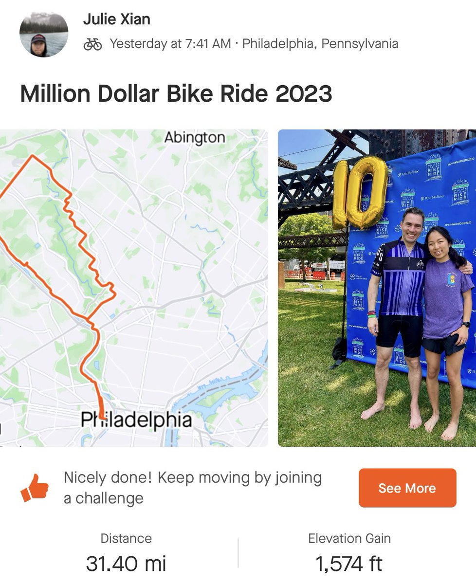 …70 miles next year <a href="/IngoHelbig/">Ingo Helbig</a> <a href="/MDBRide4Rare/">UPenn Million Dollar Bike Ride by ODC</a> 2024?

<a href="/curestxbp1/">stxbp1</a> <a href="/cureSYNGAP1/">SynGAP Research Fund (SRF)</a> <a href="/RareDiseases/">National Organization for Rare Disorders (NORD)</a>