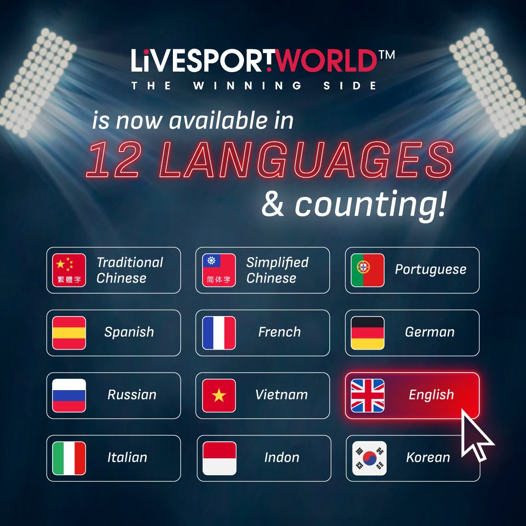 livesport_world's tweet photo. https://t.co/JbsrJqc8fg is now available in 12 languages and counting!

In line with our mission to be a borderless global sportsbook portal, we will continue to include more languages.

#1x2 #bettingodds #Arbitrage hill https://t.co/QCzWu9QaAF