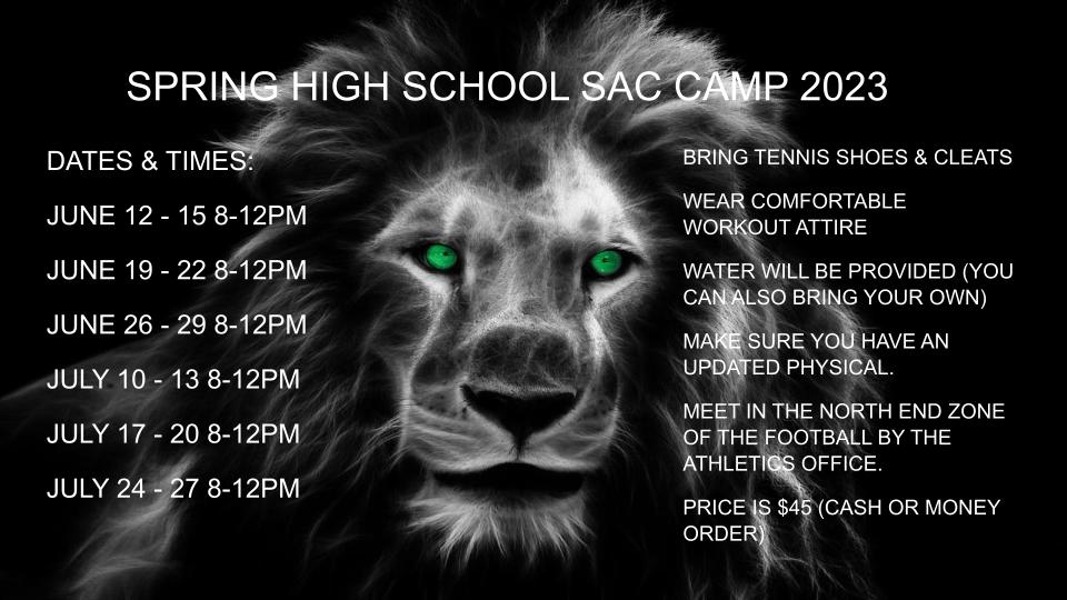 2023 SEASON BEGINS TOMORROW MORNING @ 8. LET'S GET IT. #KOTJ @SpringFootball @LionsSpring @SHSLIONBASEBALL @SpringLionsb #LIONMENTALITY