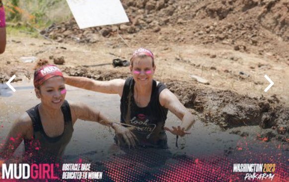 LUCKyPE4U's tweet photo. Had a blast this weekend with my @KickhouseC #fightfam at the #mudgirlrun in Chantilly. Only mud #ocr race just for girls/women. A 👍 mix of mud, climbing, strength, balance, & inflatable obstacles. Can’t wait to do it with @McNairUpperES mustangs next year. 😉 #strongertogether https://t.co/tj24P2s8Ij
