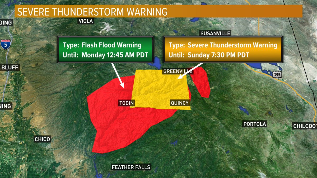 10MonicaWoods's tweet image. take shelter inside and be aware of flood issues in parts of Plumas and Butte counties. this rain is falling in parts of the #northcomplexfire and #dixiefire burn scars @ABC10 #wxforce10