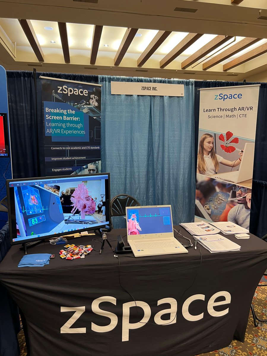 zSpace's tweet image. Greetings, Arizona School Administrators Summer Conference attendees! If you missed us today, stop by zSpace Booth 11 to get &quot;hands-on&quot; the glasses-free AR/VR Laptop, the zSpace Inspire, and our latest STEM and CTE applications!