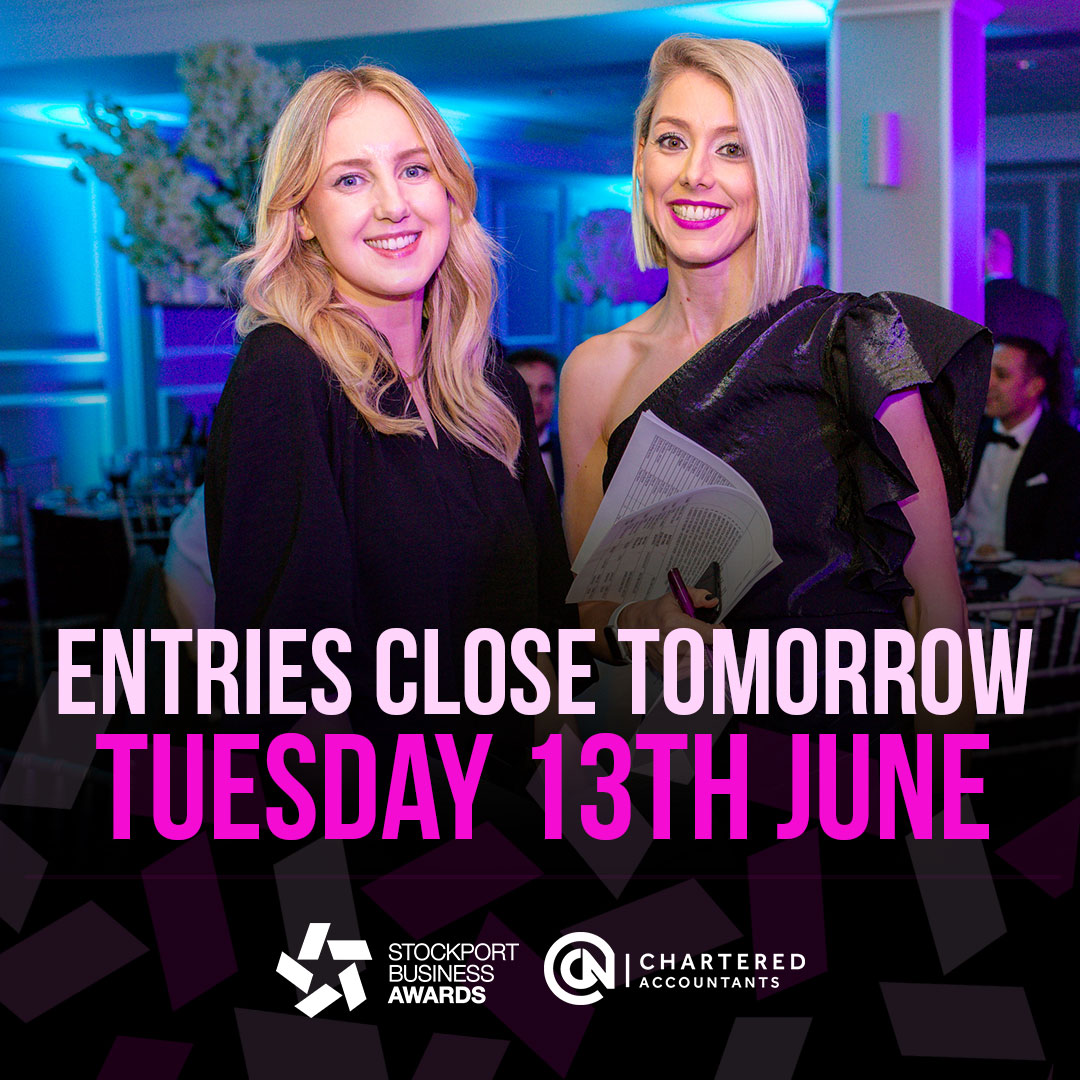 ❗ENTRIES CLOSING TOMORROW❗

Don't forget to get your entries in by tomorrow - Tuesday 13th June❗😯

Enter Now: stockportbusinessawards.co.uk/award-categori…

#mondaymood #sba #sba2023 #stockport #business #awards #stockportbusiness #stockportawards #stockportbusinessawards #winnersofstockport