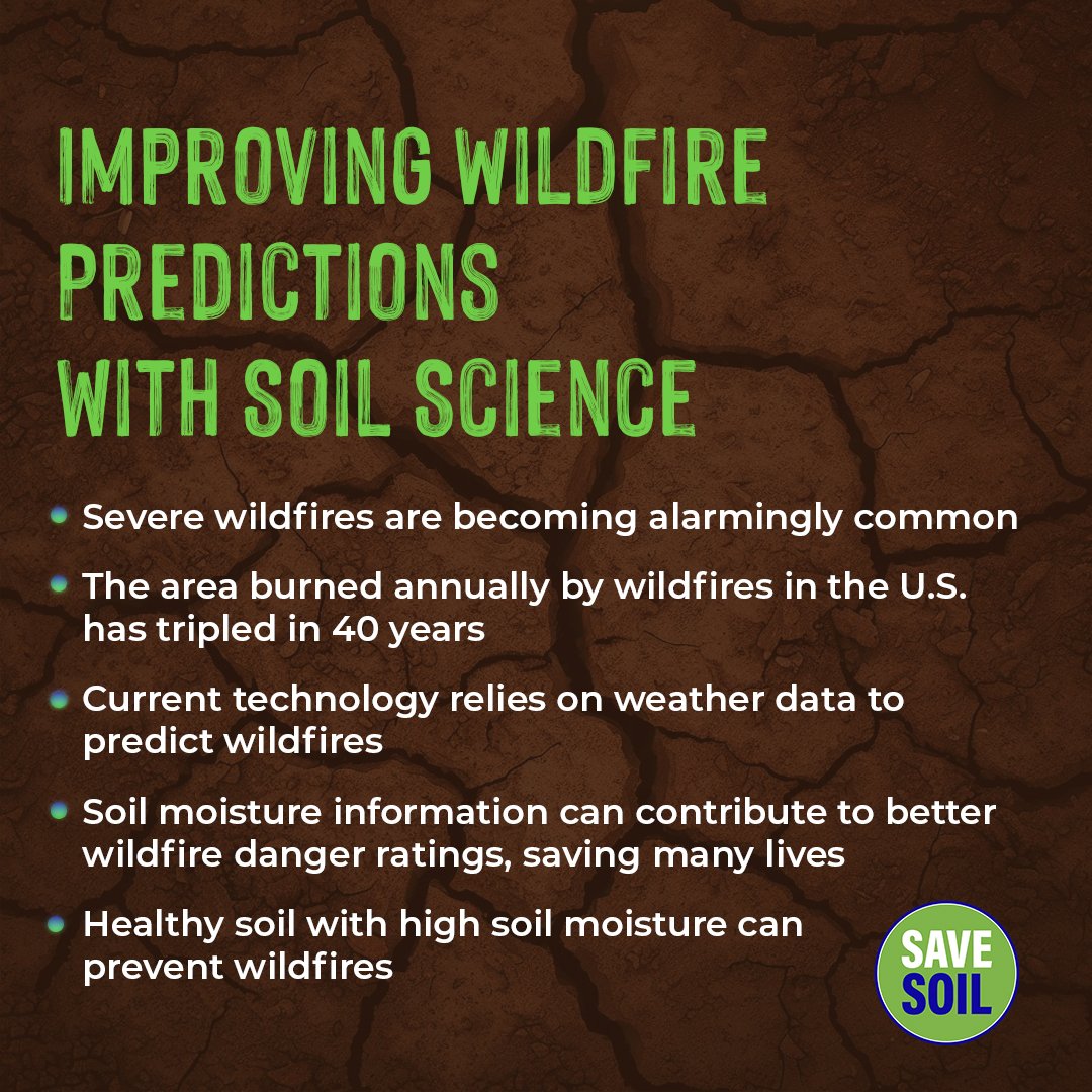 Researchers from Oklahoma State University partnered with the U.S. Forest Service to research how soil science can improve wildfire predictions. Read this interesting article here: soils.org/news/science-n…

Action now. savesoil.org
#SaveSoil