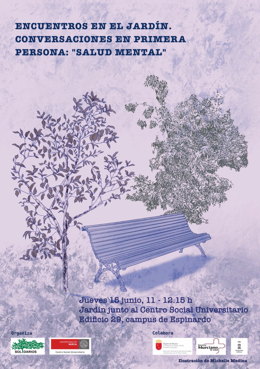 Centro Social UMU (@centrosocialumu) on Twitter photo ❤️ Este jueves hablamos sobre salud mental, en primera persona, al aire libre, junto a <a href="/Solidarios_es/">Solidarios</a> ❤️
Te esperamos 🤗
<a href="/estudiantesumu/">EstudiantesUMU</a> <a href="/UMU/">Universidad Murcia</a> <a href="/esb_um2022/">ESB_UM</a> ❤️ Este jueves hablamos sobre salud mental, en primera persona, al aire libre, junto a <a href="/Solidarios_es/">Solidarios</a> ❤️
Te esperamos 🤗
<a href="/estudiantesumu/">EstudiantesUMU</a> <a href="/UMU/">Universidad Murcia</a> <a href="/esb_um2022/">ESB_UM</a>