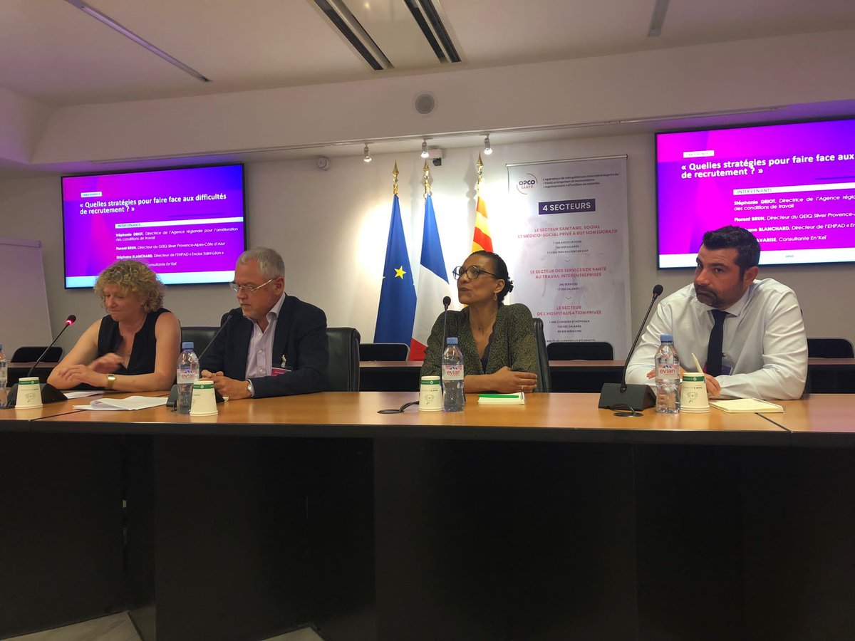 OPCOSante_PACAC's tweet photo. [#Barometre] le 30 mai s'est tenue la restitution des résultats Sud du Baromètre emploi-formation. 
Après la présentation des résultats, 2 tables rondes se sont succédées pour débattre des enjeux essentiels des secteurs de la #sante.

Pour en savoir ➡️ https://t.co/T2wJMj5687 https://t.co/ABpVwS2AZn
