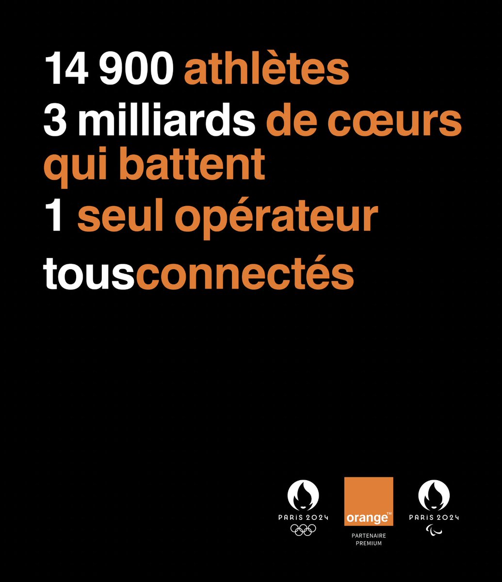 Les #JO2024 approchent ! 🤩
En tant que Fournisseur Officiel de #Paris2024, notre objectif est clair 👉 connecter les spectateurs au + grand événement sportif mondial. 
La tech au service de l’#émotion !
Bienvenue à notre campagne #tousconnectés qui l’illustre parfaitement.