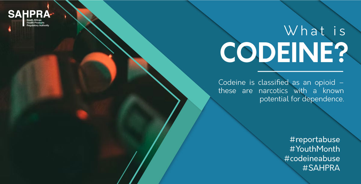 SAHPRA1's tweet image. This #YouthMonth2023, #SAHPRA educates you on codeine-containing medicines. For more info on the dangers and abuse of codeine-containing medication, view our webinar held last year: sahpra.org.za/event/webinar-…

@GCIS @OfficialSAPC @HPCSA_ @HealthZA @SAMedicalAssoc

#codeineabuse
