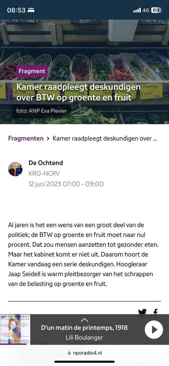 jacob seidell (@jaapseidell) on Twitter photo Vanochtend pleitte ik voor een versimpeling bij de discussie over de verlaging van het btw tarief als een onderdeel van een breder prijsbeleid zodat gezonder eten toegankelijker wordt voor lage inkomens en ongezond eten wat duurder.
@nporadio4 <a href="/AndreavanPol/">Andrea van Pol</a> Vanochtend pleitte ik voor een versimpeling bij de discussie over de verlaging van het btw tarief als een onderdeel van een breder prijsbeleid zodat gezonder eten toegankelijker wordt voor lage inkomens en ongezond eten wat duurder.
@nporadio4 <a href="/AndreavanPol/">Andrea van Pol</a>