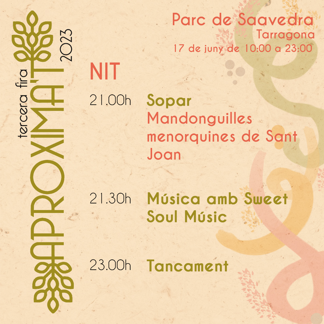 Els dilluns són menys dilluns si penses que d'aquí a cinc dies estaràs inflant-te de croquetes a la fira Aproxima't! Ves fent boca amb els horaris! <a href="/TAproxima/">APROXIMA'T Tarragona</a> #Aproximat2023🥳