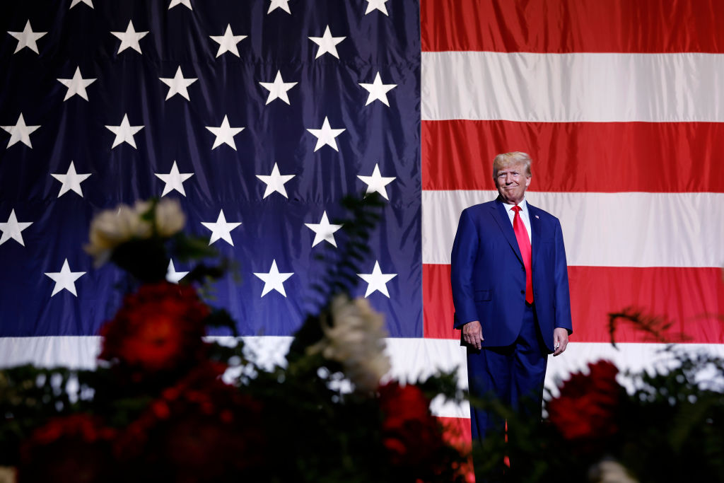 A new ad for Donald Trump's 2024 presidential campaign describes the "radical left" as a "pack of rabid wolves" who are doing anything to stop him from coming back into the White House. bit.ly/43sYk6D