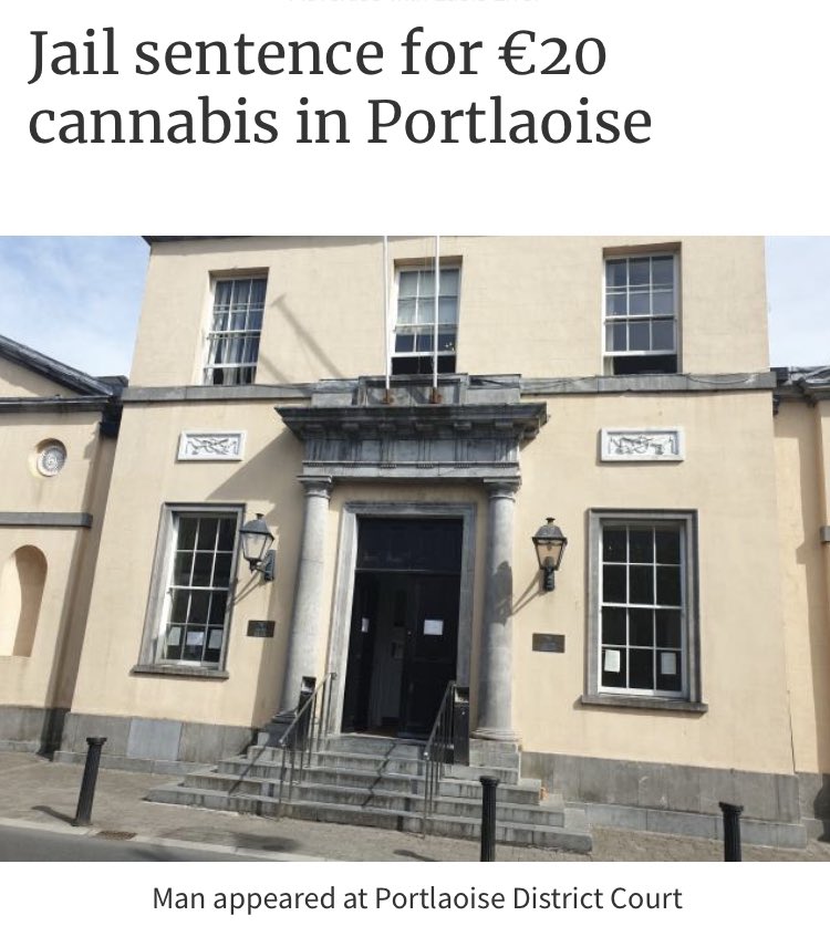 Jail sentence for possession of €20 worth of cannabis.

#Decrim now.