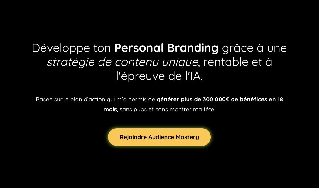floriandarroman's tweet photo. 🚨 Audience Mastery ouvre ses portes pendant 7 jours 🚨

Découvre en détails ce qui t'attend dans ce nouveau programme : https://t.co/sLAmS5JqlO