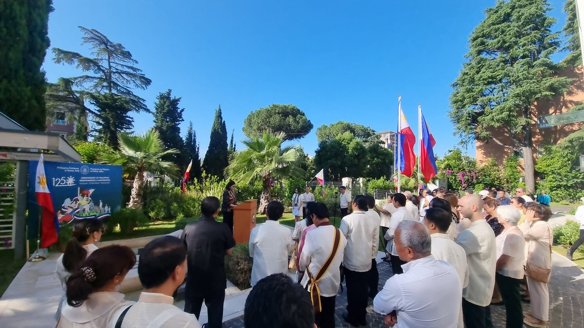 ABS-CBN News (@abscbnnews) on Twitter photo Embassy of the Philippines in Rome, Italy celebrates the 125th Philippine Independence Day headed by Ambassador-designate Neal together with the Filipino community leaders in Rome. | via <a href="/jackiedevega/">Jackie de Vega</a> Embassy of the Philippines in Rome, Italy celebrates the 125th Philippine Independence Day headed by Ambassador-designate Neal together with the Filipino community leaders in Rome. | via <a href="/jackiedevega/">Jackie de Vega</a>