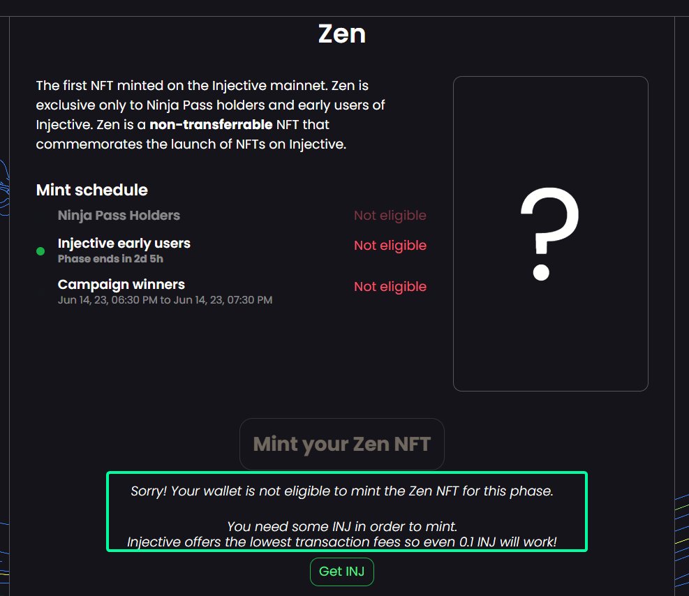 GACryptoO's tweet photo. 🥁 #Injective Free NFT mint Coming on 14th JUNE for "Supporter NFT Holders"  🥁

We must submit our Injective wallet on Zealy & load some $INJ coin in your wallet to pay tx fees when minting start: https://t.co/8w8wkXIj7t

👉🏻Join zealy here: https://t.co/0IxwflBF2z

👉🏻Create your wallet here via connecting with #metamask: https://t.co/BRgvYaygVT 

  - You can withdraw some INJ coins from any exchange to your Injective address ✅

👉🏻 You can join guild too: https://t.co/pr9cZDoZoC