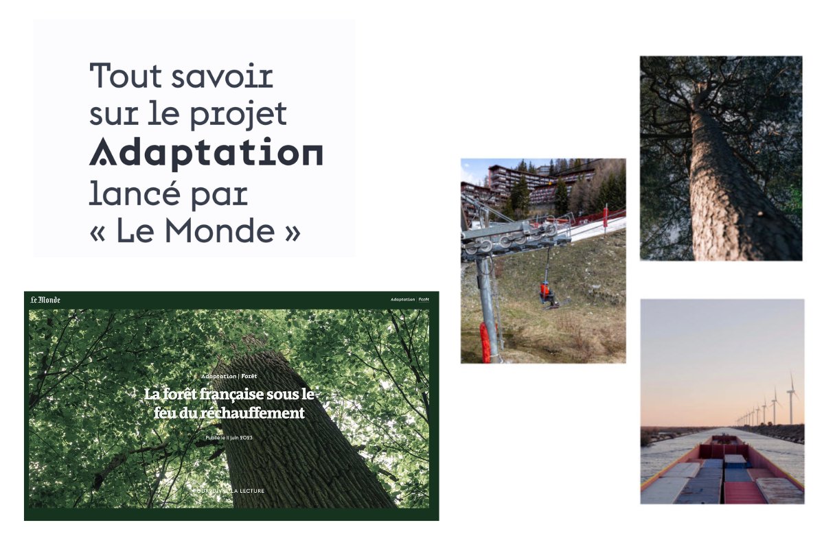 Excellente idée ! 

Le journal <a href="/lemondefr/">Le Monde</a> vient de lancer un énorme projet sur l'adaptation de la France au changement climatique. 

(1/5)