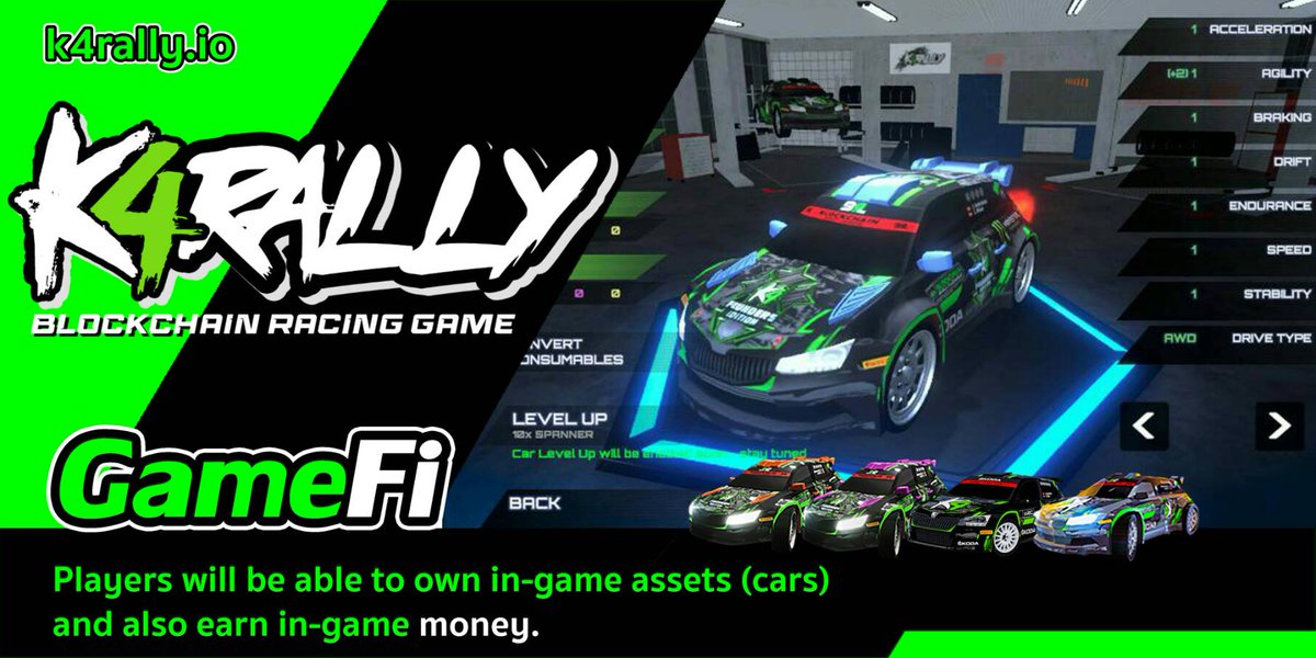 🎮  GameFi is the future of gaming! 
With blockchain technology and NFTs, players can 'own' their in-game assets and 'earn' real money while playing their favorite games 

Join the revolution today! 
👉 game.k4rally.io

#BlockchainGaming #NFTGaming