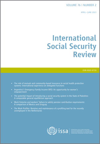 ISSACOMM's tweet photo. This new issue of the #IntSocSecReview has high-quality articles on a wide range of #socialsecurity issues, incl. #mutuals & #healthprotection, #familybenefits & #WomenEmpowerment #pensioncontributions #recentlyunemployed
Free access for ISSA members: https://t.co/be0ey2hlCb https://t.co/VarymiPlGC