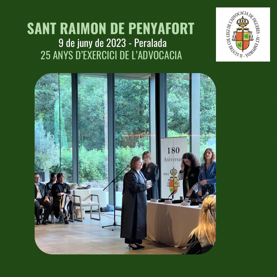 icafigueres's tweet photo. ✨ A l’acte de Sant Raimon de Penyafort es va concedir la medalla de plata del Col.legi a tots aquells col.legiats residents amb més de 25 anys de col.legiació i exercici i amb expedient personal sense màcula. (I)
#ICAFI #figueres #SantRaimon #advocades #advocats https://t.co/pm3Tl7pE0R