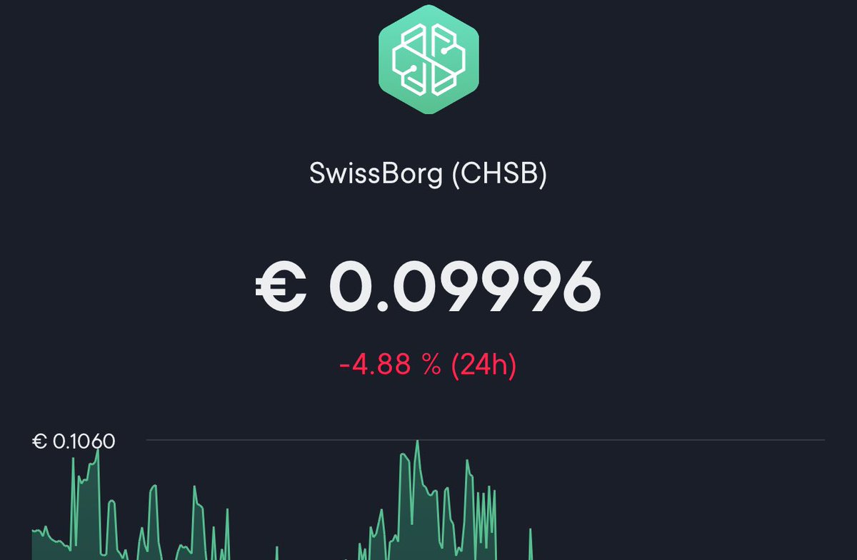 Je n’aurai pas pensé un jour que le #chsb descende aussi bas 😨 c’est impressionnant… @swissborg