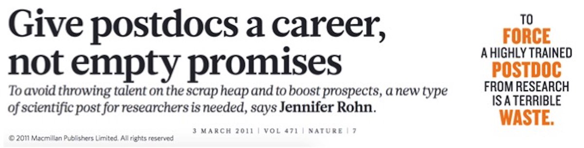 12 years after nature.com/articles/47100…: nothing changed. Today starts the #AktionswocheWissenschaft on precarious employment situations in the German #Wissenschaftsbetrieb. All information here mittelbau.net/aktionswochewi… including the zoom link for todays 4pm CET kick-off meeting.