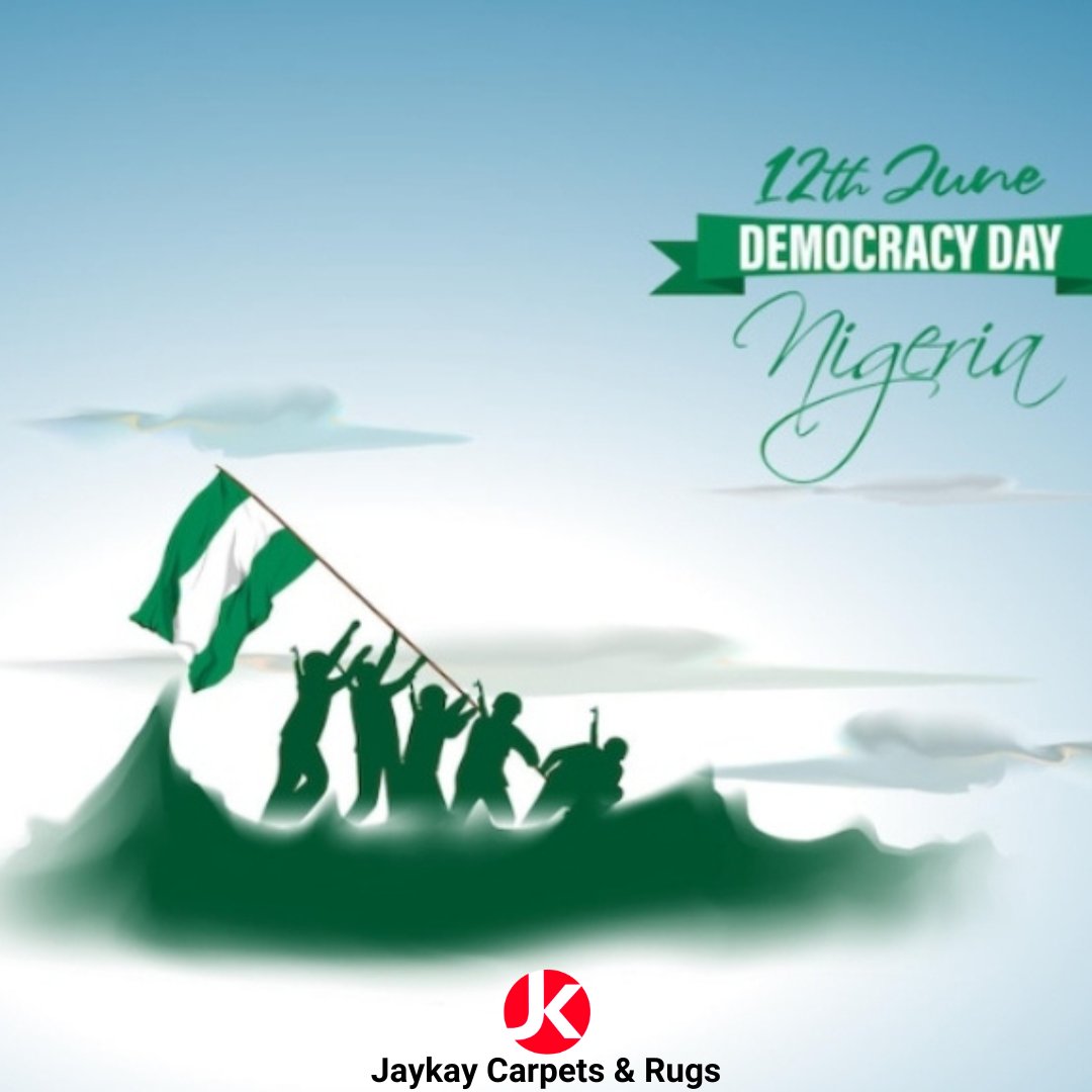 jaykaycarpets's tweet photo. "The labour of our heroes past, shall never be in vain" ~ 🇳🇬

#NigeriaDemocracyDay #DemocracyDay #Democracy https://t.co/fvNXu1Zfm0