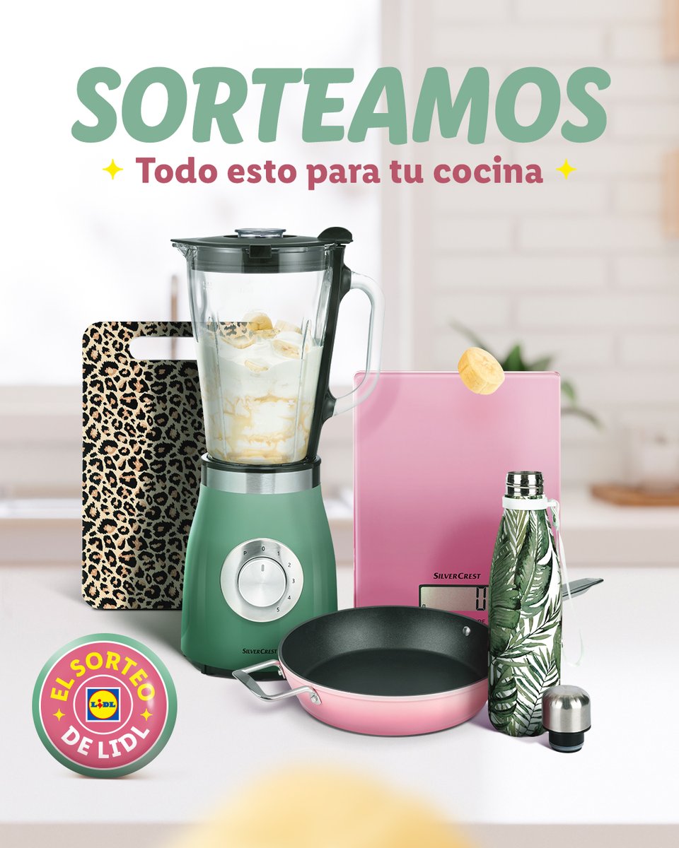 🍳¡SORTEO PARA EQUIPAR TU COCINA!🍳

Para conseguir este pack de productos supercoloridos 👇

✅ Sigue a @lidlespana
❤ Da like a esta publicación
🔄 Comparte esta publicación
💬 Usa el hashtag #EquipaTuCocinaConLidl y comenta cuál es tu producto de Lidl favorito en la cocina