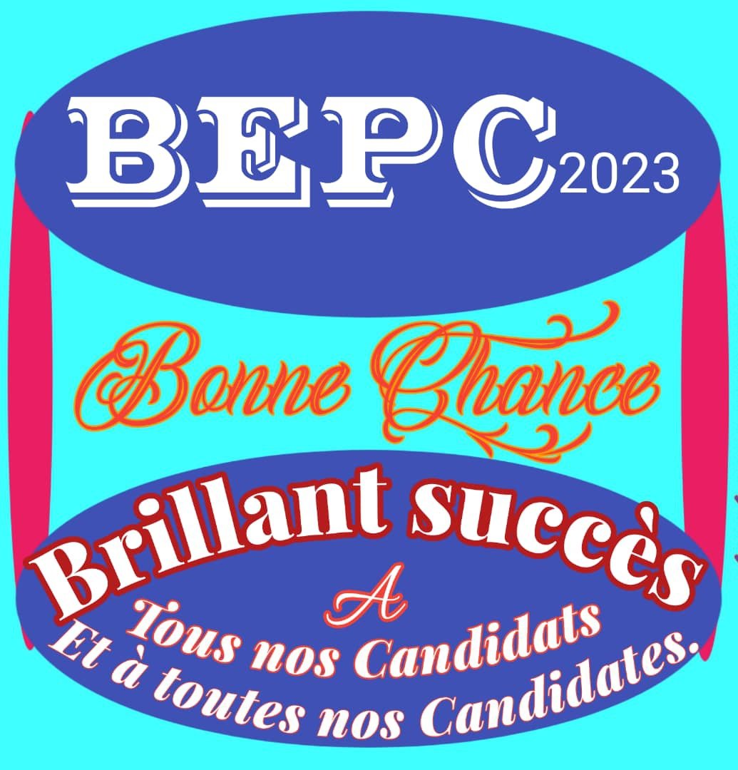 À tous les enfants candidats à l'examen du Brevet d'Etude de Premier Cycle (BEPC) session de juin 2023, la Fondation CHILDREN'S LIFE <a href="/ChildrensLife_/">Fondation CHILDREN'S LIFE</a> vous souhaite une bonne composition couronnée de succès.
#lesenfantsnotrepriorite
#BEPC2023
#ODD4