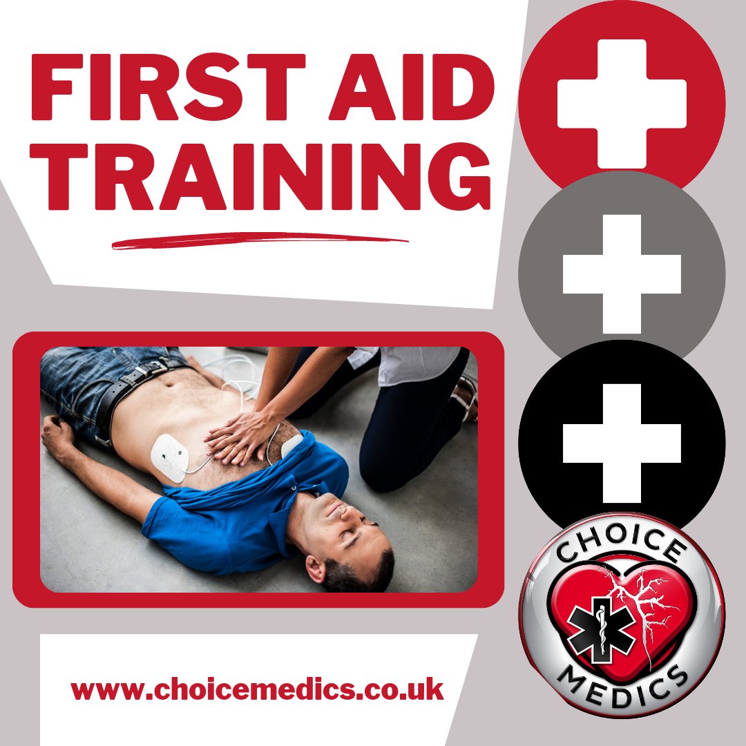 First Aid Training
Taught by Paramedics

We will come to your business or you can use our venue free of charge 

 #firstaider #firstaidcourse #firstaidtraining #eastsussex #crawley #firstaidcourses #firstaidtrainingcourse #paramedic #choicemedics #firstaid #emergency #hove
