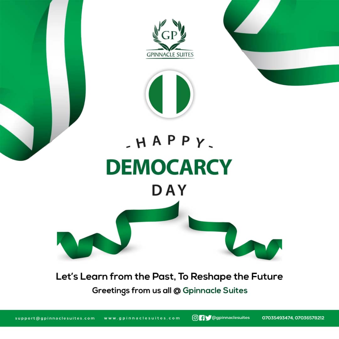 gpinnaclesuites's tweet photo. To all our amazing customers we say #HappyDemocracyDay https://t.co/GJyZK2U4zP