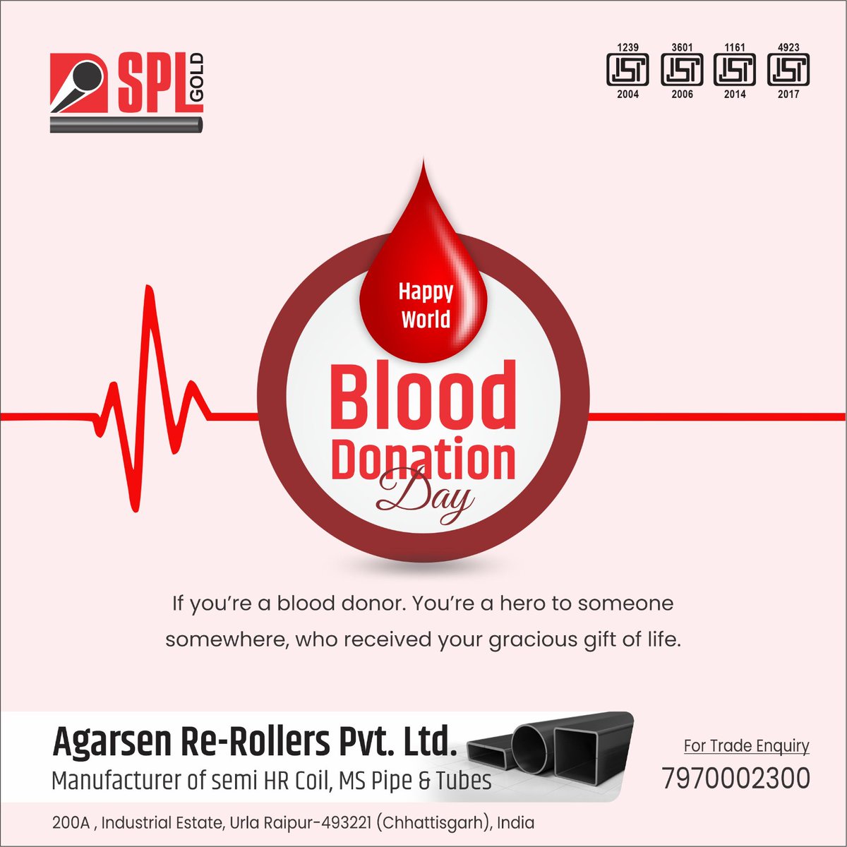 Splgoldpipe's tweet photo. Happy World Blood Donation Day
If you’re a blood donor. You’re a hero to someone somewhere, who received your gracious gift of life.
#HappyWorldBloodDonationDay #DonateBloodSaveLives #GiveBloodSaveLive #BloodDonorDay https://t.co/16kF7oXMGn