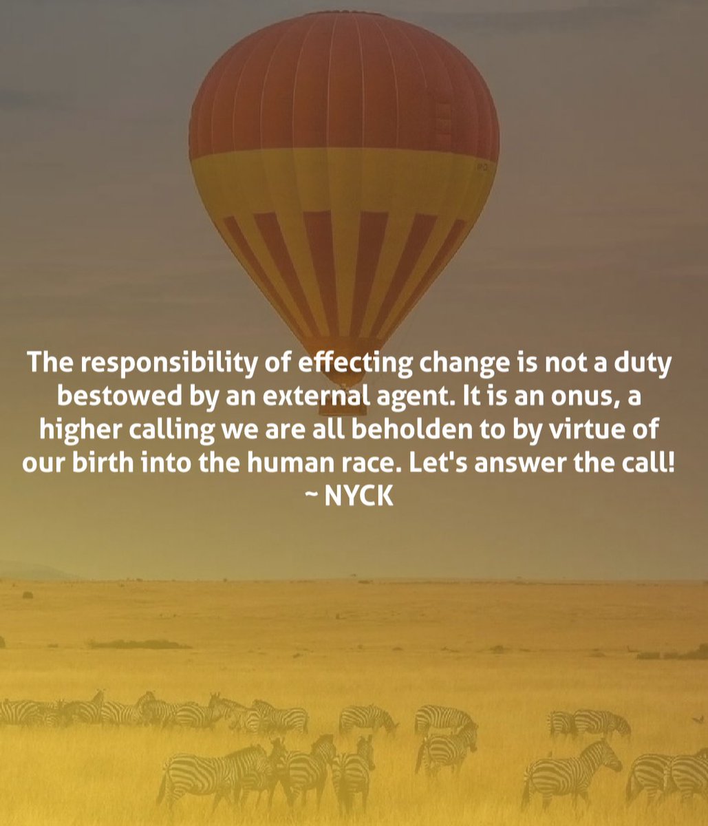 The RESPONSIBILITY of effecting CHANGE is not a DUTY bestowed by an EXTERNAL agent. It is an ONUS, a higher CALLING we are all beholden to by virtue of our birth into the HUMAN RACE. Let's ANSWER the call! ~ #NYCK

County in Focus; #TanaRiver (County 004).

#YouthExcellence