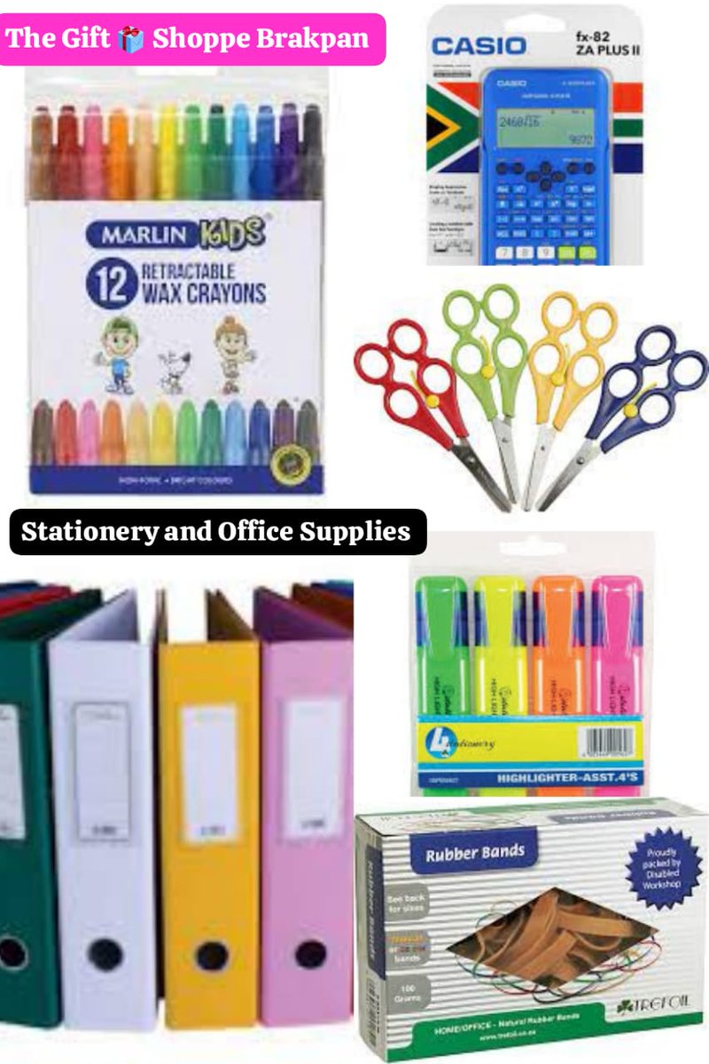 *SCHOOL & OFFICE STATIONARY SUPPLIES*

We stock a wide range of school and office stationery supplies from #blackpen #whiteboardmarkers #highlighters #leverarchfile #scissors #staples #staplers #officepunch #cuberefills #crayons #colouringpencils #hardcoverbooks #exampads