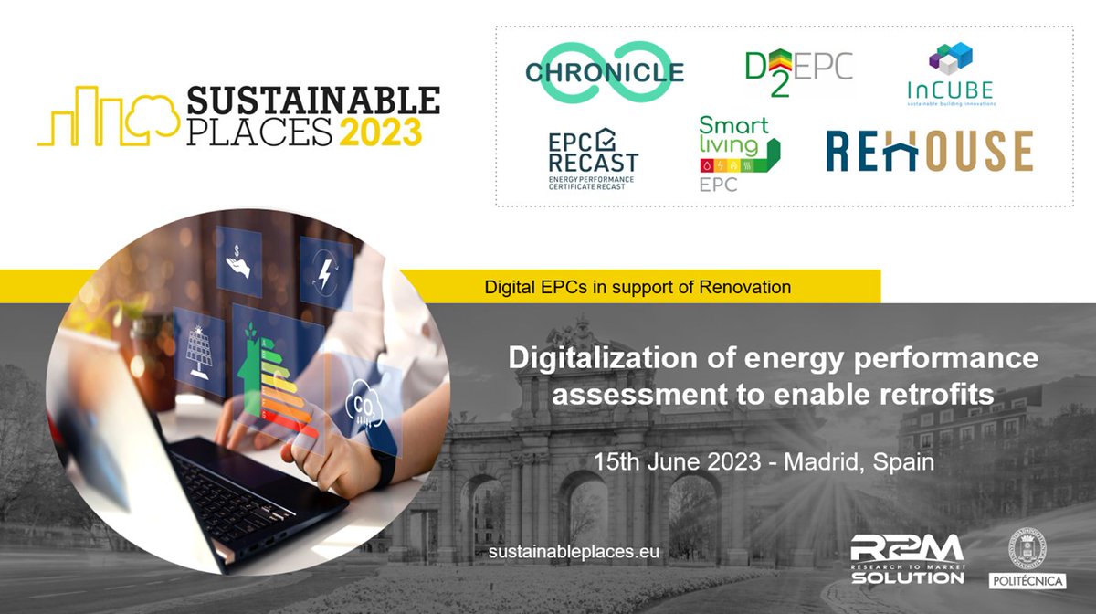 incubeeu's tweet photo. This week @sustainplaces takes place in Madrid! @incubeeu will be present together with @D2Epc
@EpcRecast @REHOUSE_Project @SmartLivingEPC
and @CHRONICLEheu
#InCubeEU #HorizonEU #Renovation #energytransition #smartbuildings #genderequality #inclusivity #built4people #sp2023 https://t.co/PyWRuv9SXl
