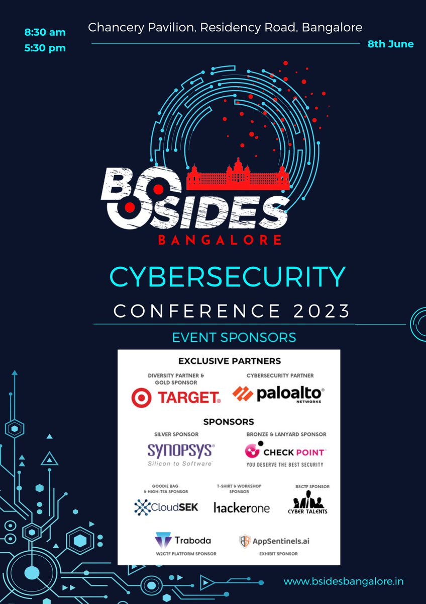 🎉 Heartfelt thanks to @Target , our #DiversityPartner & #GoldSponsor for their invaluable support at BSides Bangalore Security Conference! 🙌✨